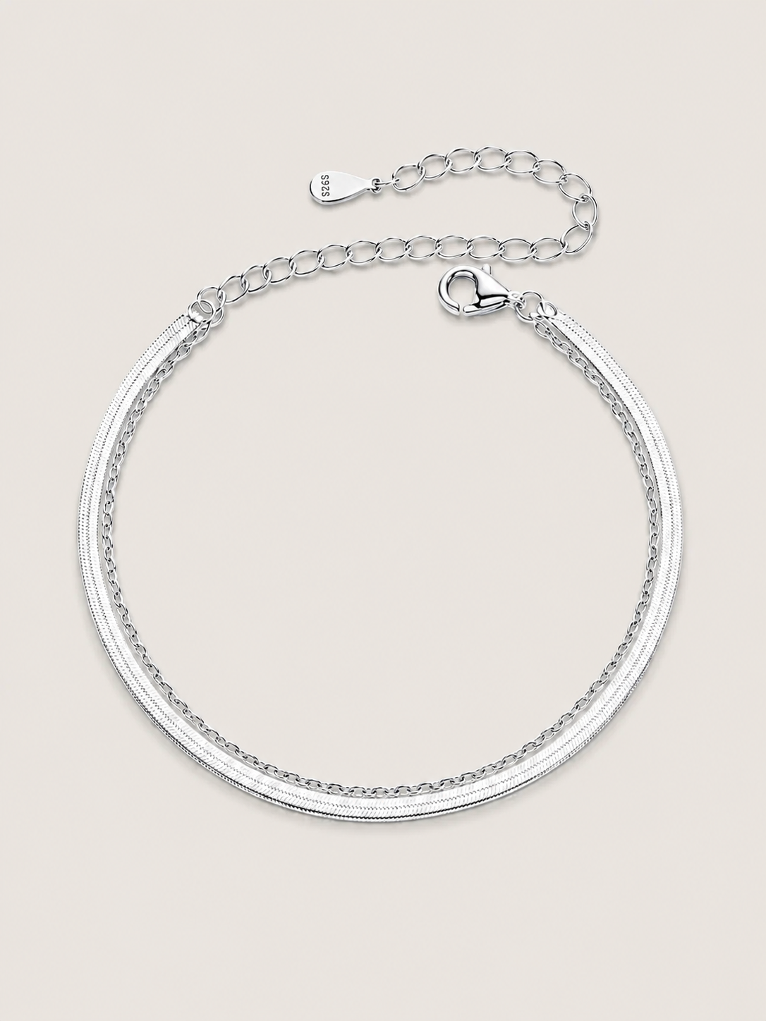 Brățară din argint cu lanț tip snake elegant