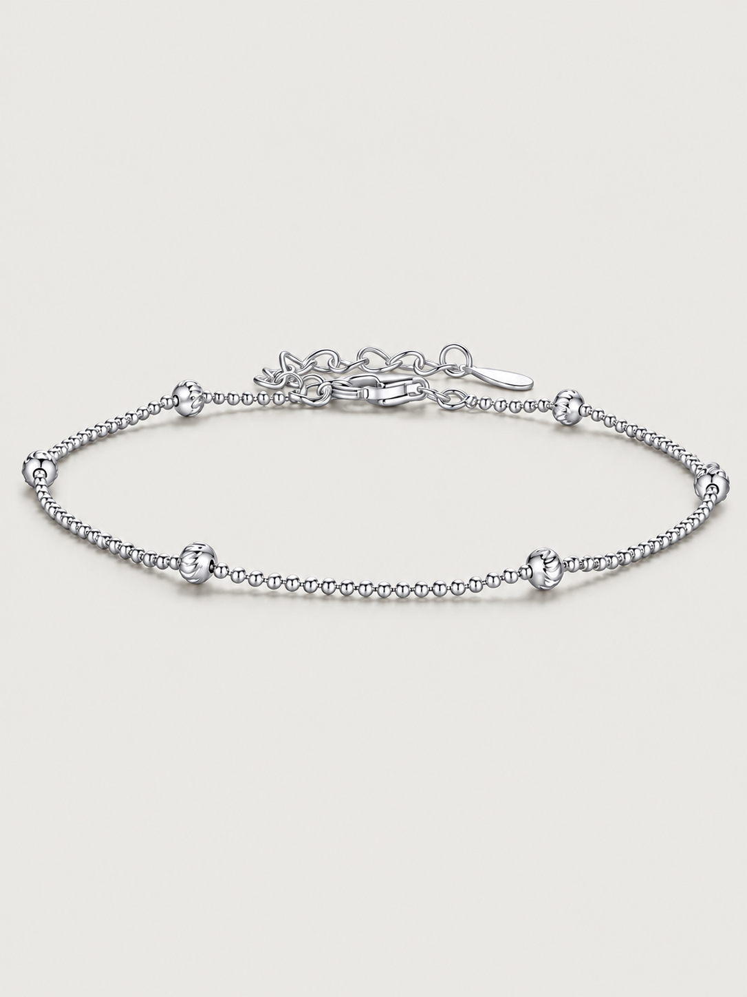 Brățară din argint 925 cu bile decorative și design minimalist Whisper Beads