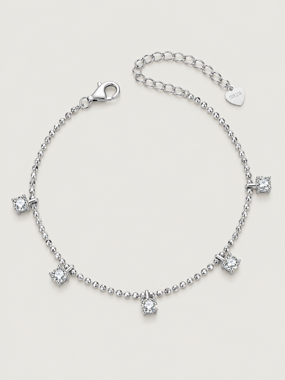 Brățară din argint 925 cu cristale suspendate tip cascade Glamorous Crystal Cascade