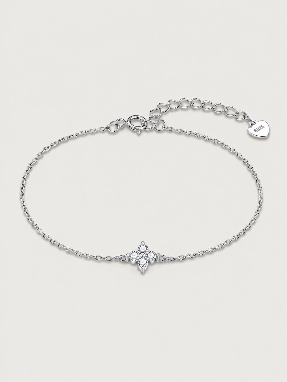 Bratara din argint 925 cu floare si zirconii Silver Celestial Mini Flora