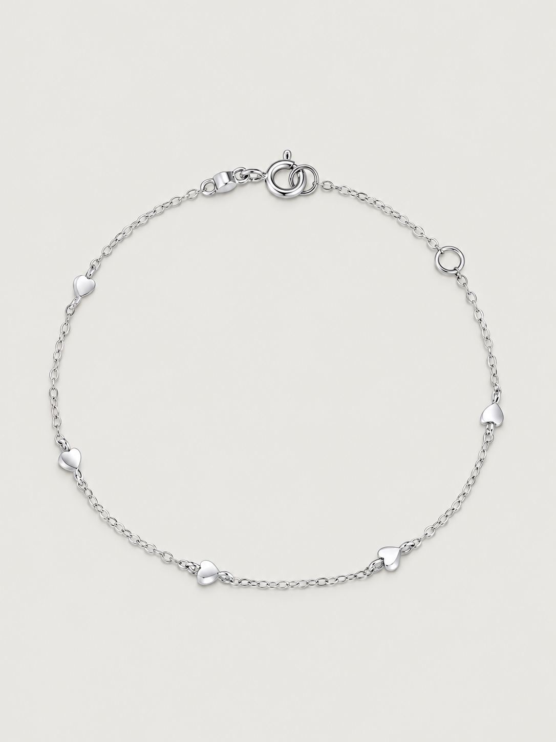 Bratara din argint 925 cu mini inimi delicate Silver Heartline Whisper