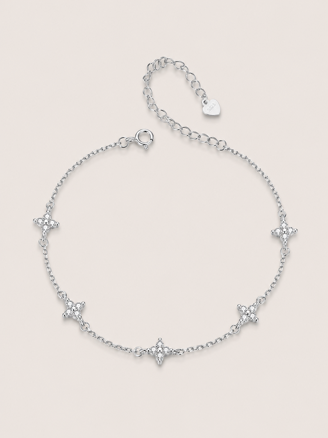 Brățară de gleznă Stellar Lace din argint 925