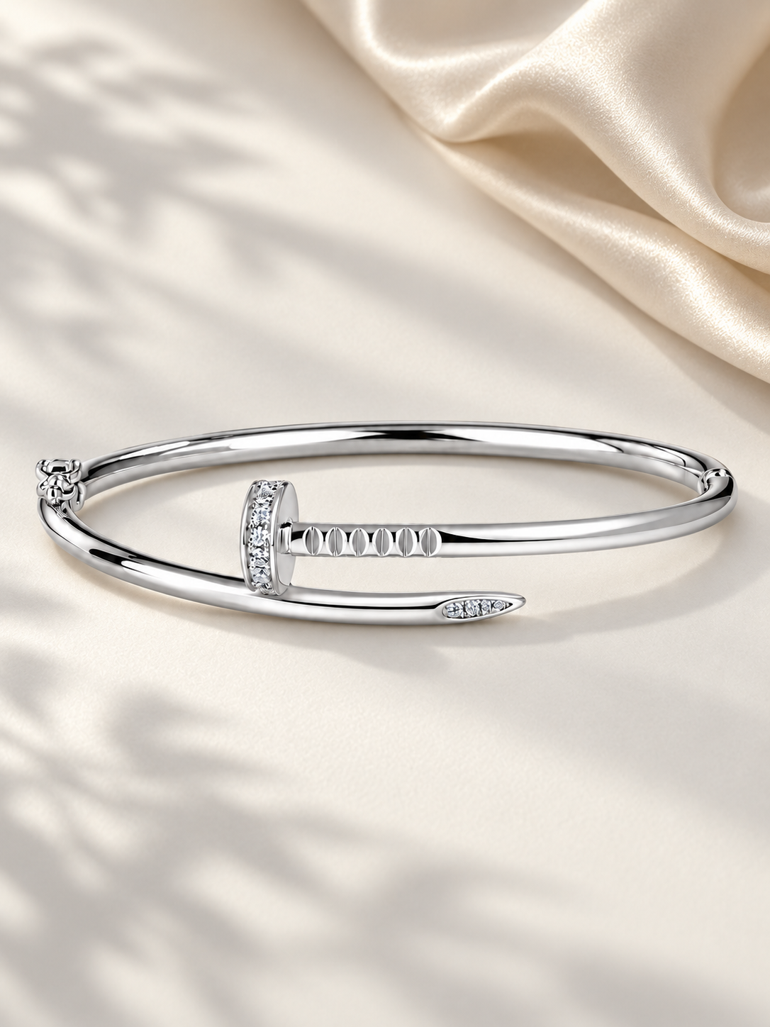 Brățară Rigidă din Argint 925 cu Moissanite