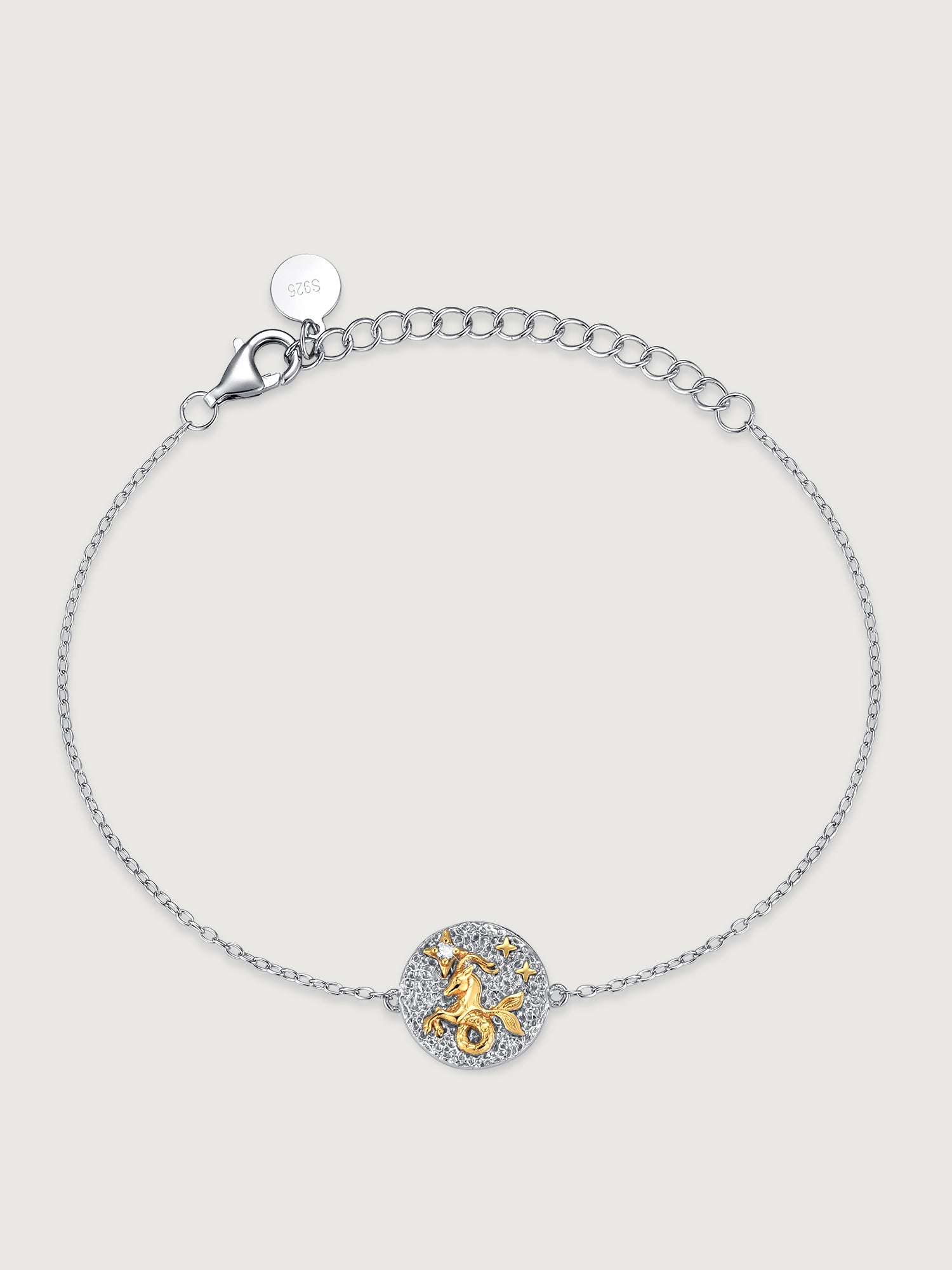 Brățară Zodiac Capricorn din argint 925 cu moissanite