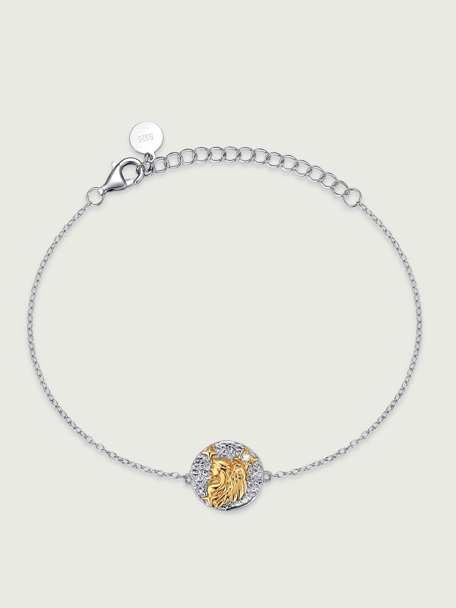 Brățară Zodiac Fecioară din argint 925 cu moissanite