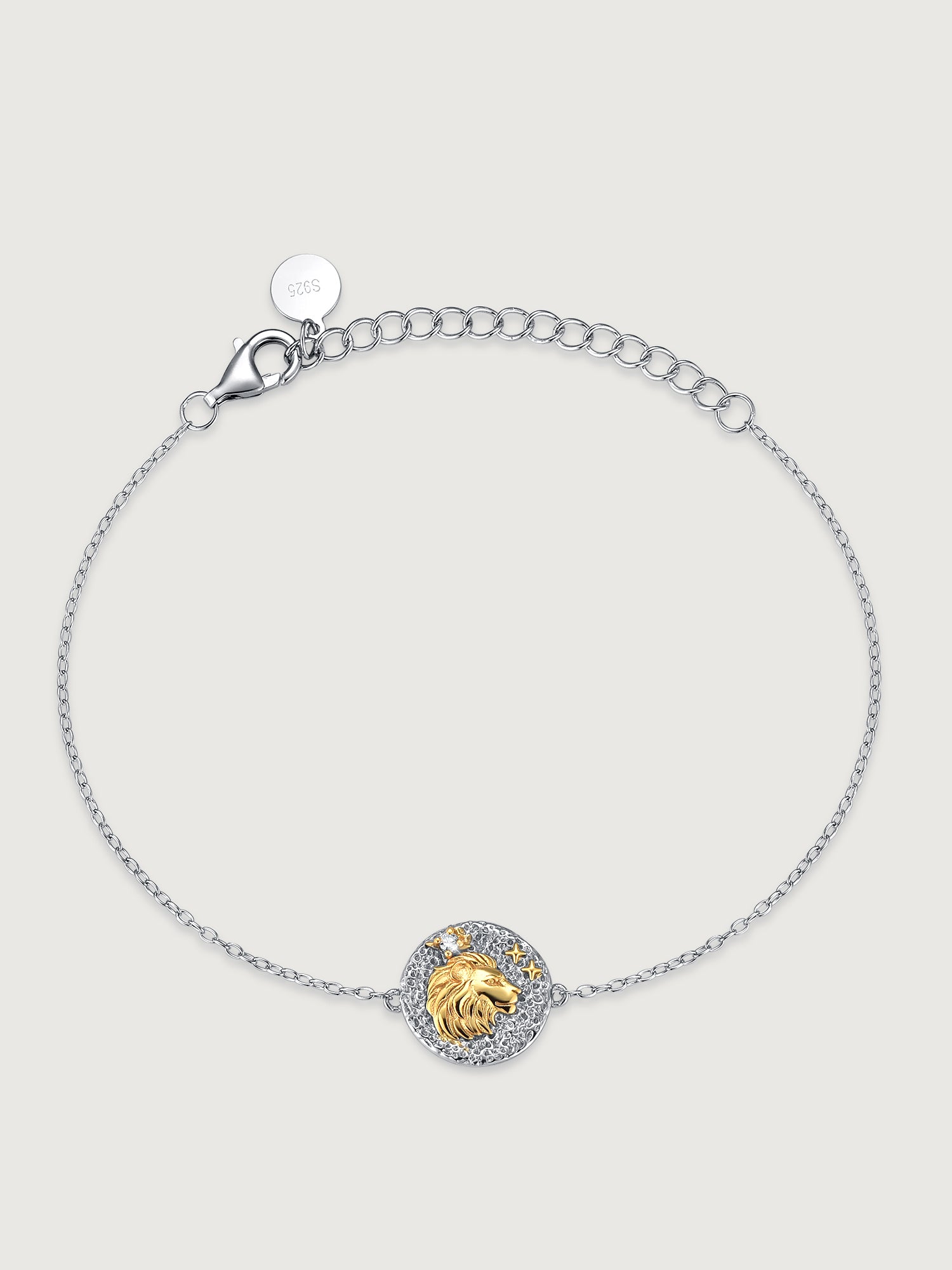 Brățară Zodiac Leu din argint 925 cu moissanite