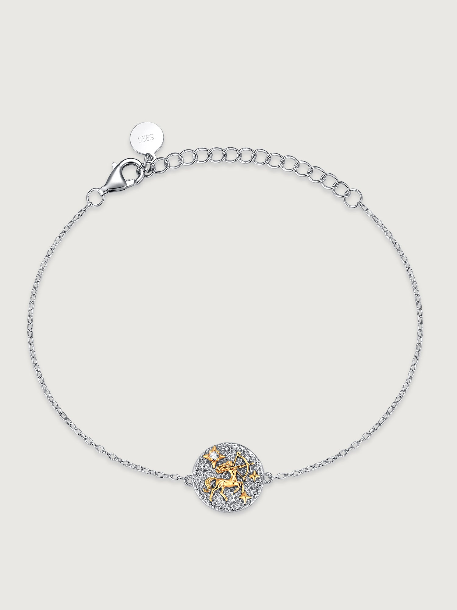 Brățară Zodiac Săgetător din argint 925 cu moissanite