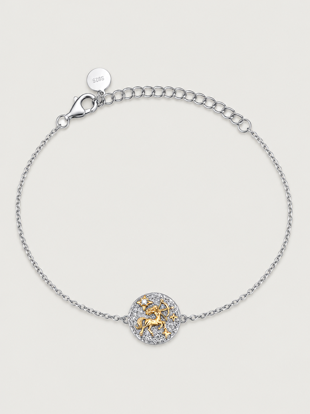 Brățară Zodiac Săgetător din argint 925 cu moissanite