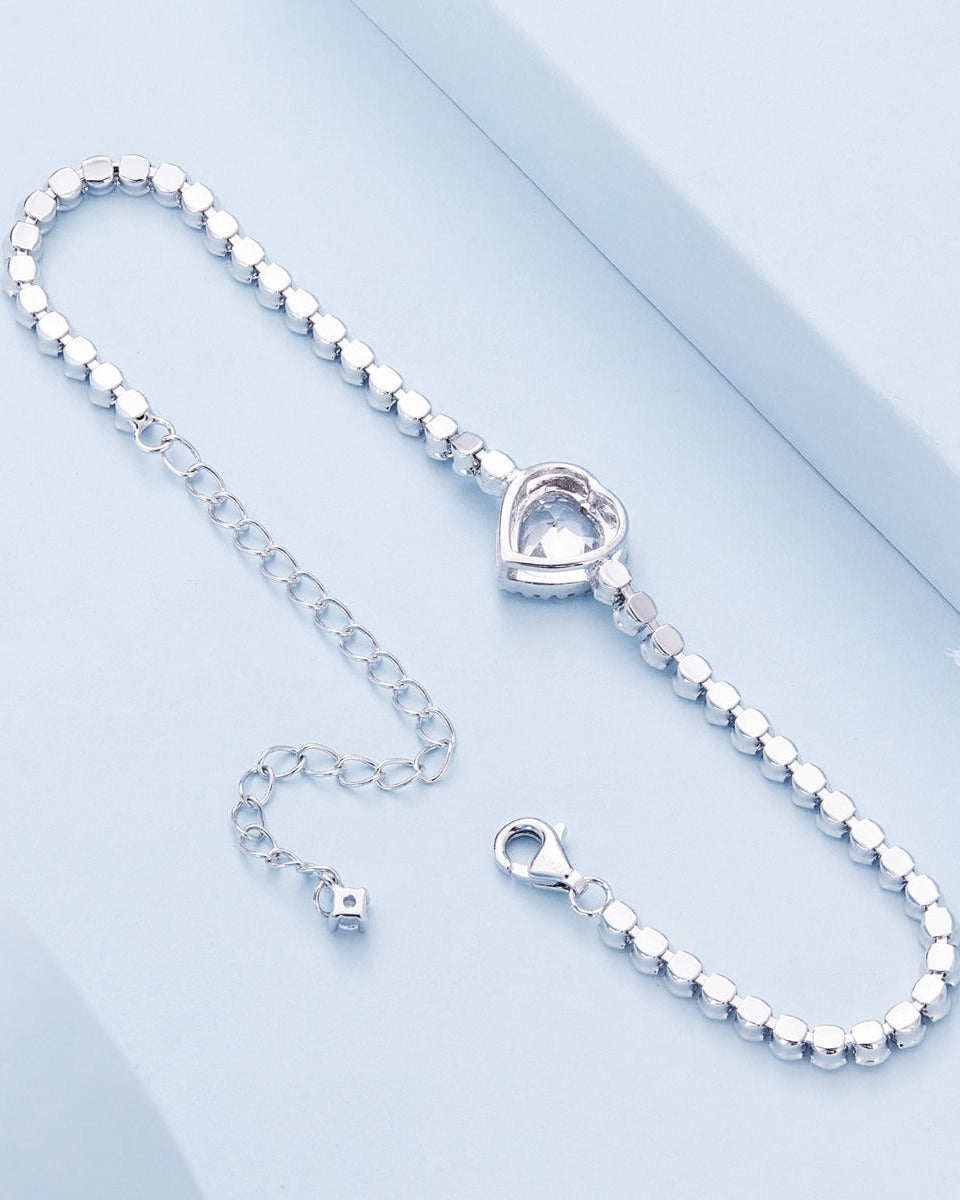 Bratara din Argint Shining Heart Zircon