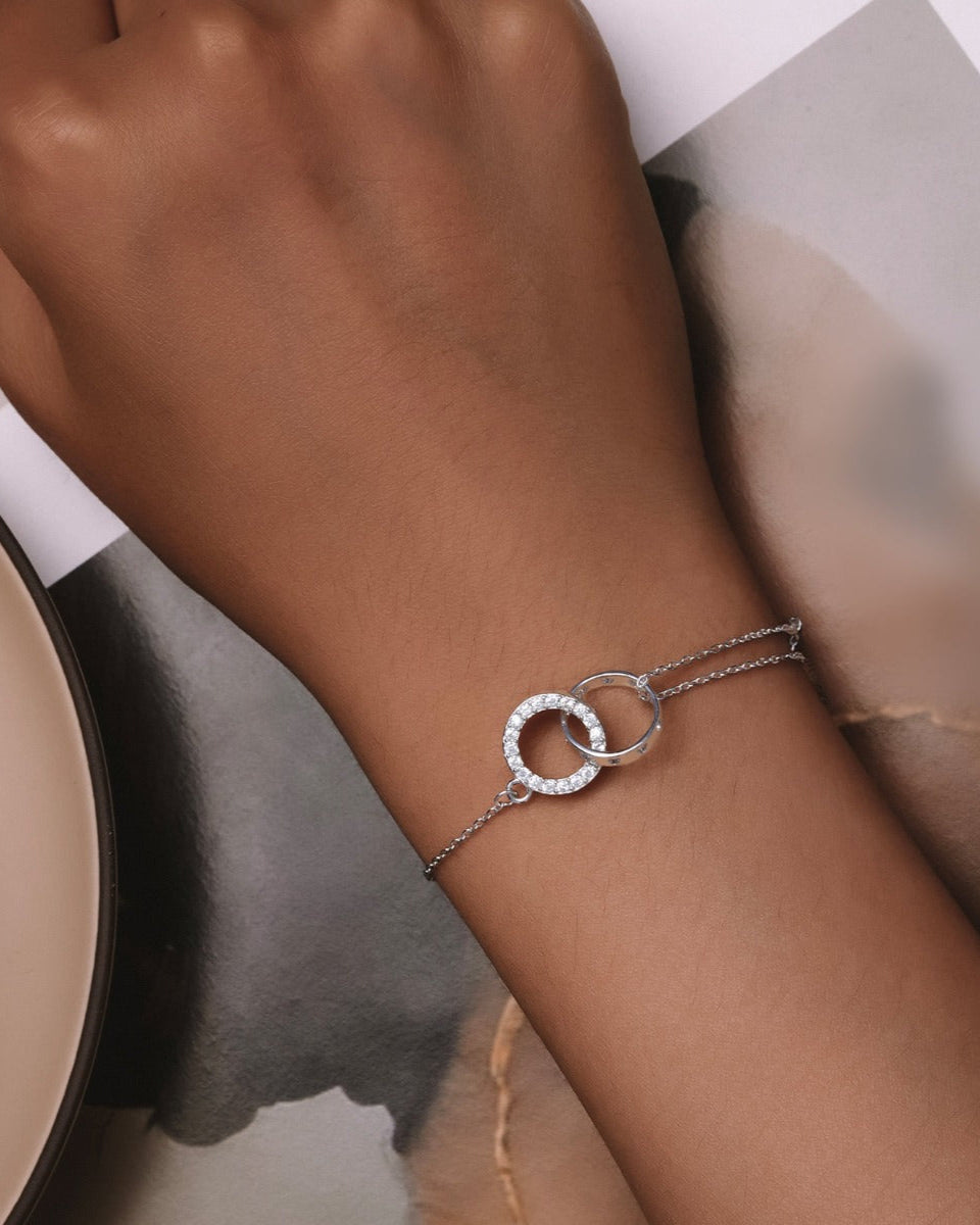 Bratara din argint Double Hoop