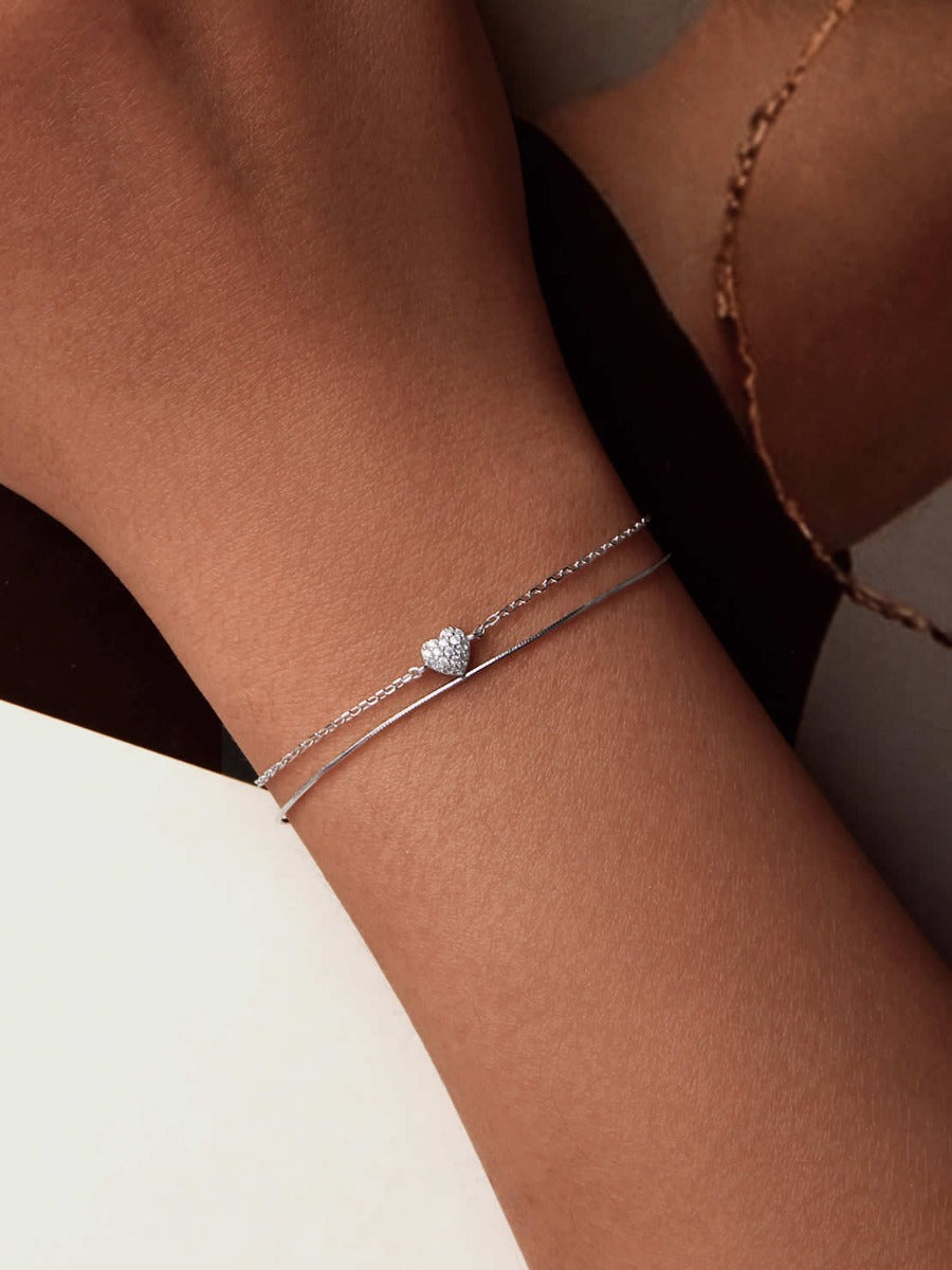 Bratara din argint Layered Love