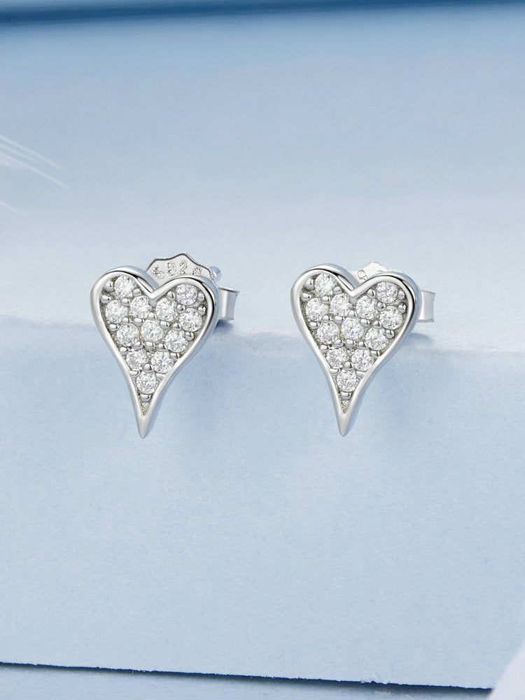 Cercei din Argint Glacé Heart