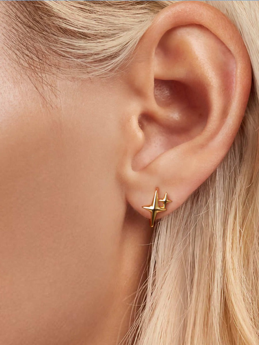 Cercei din Argint Golden Nova