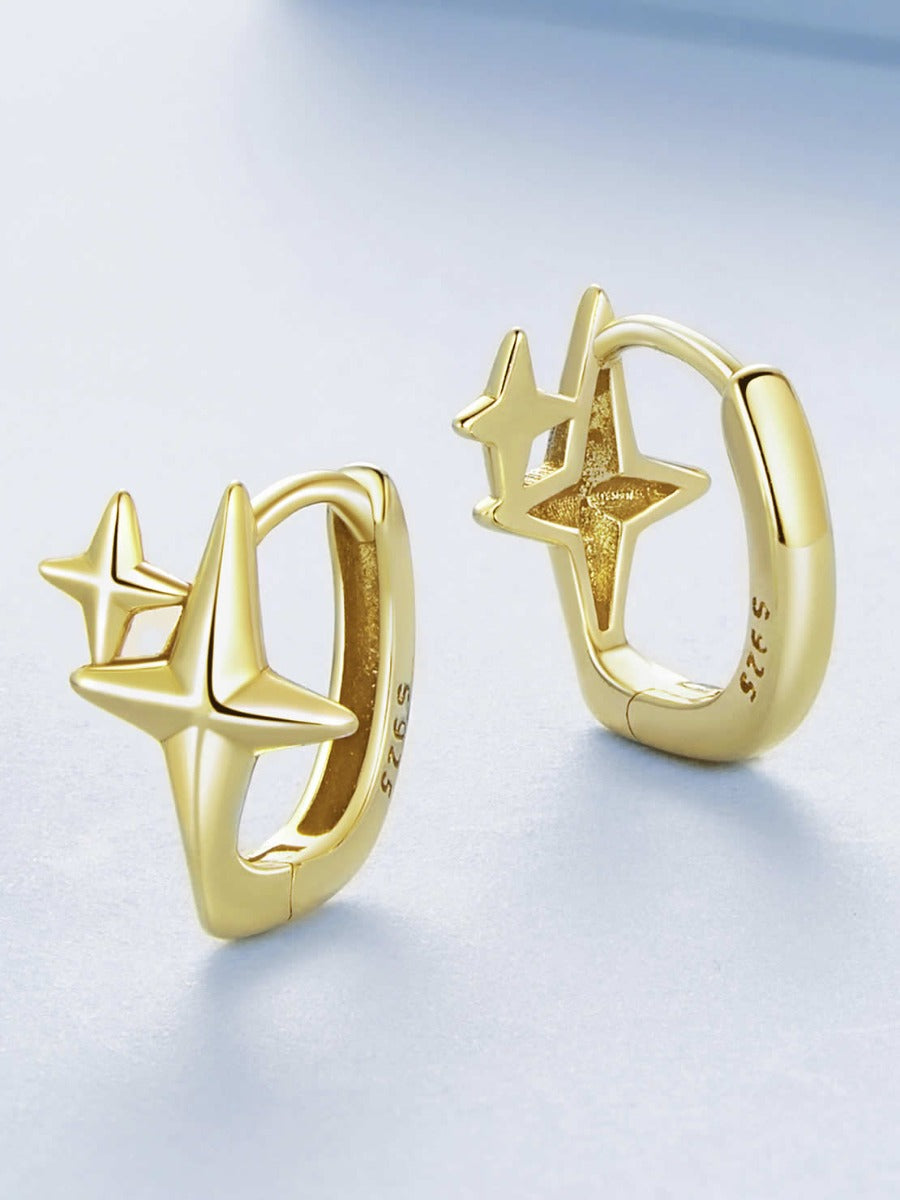 Cercei din Argint Golden Nova