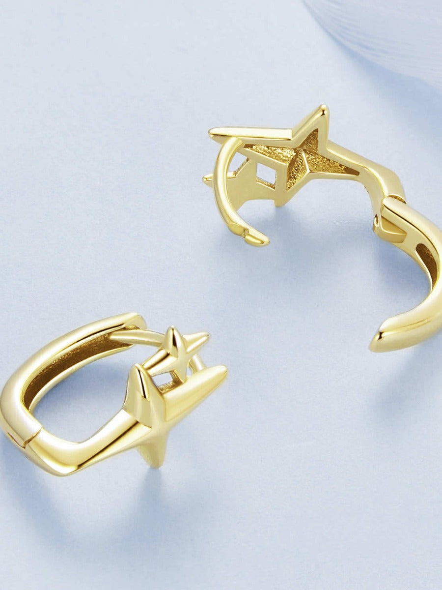 Cercei din Argint Golden Nova