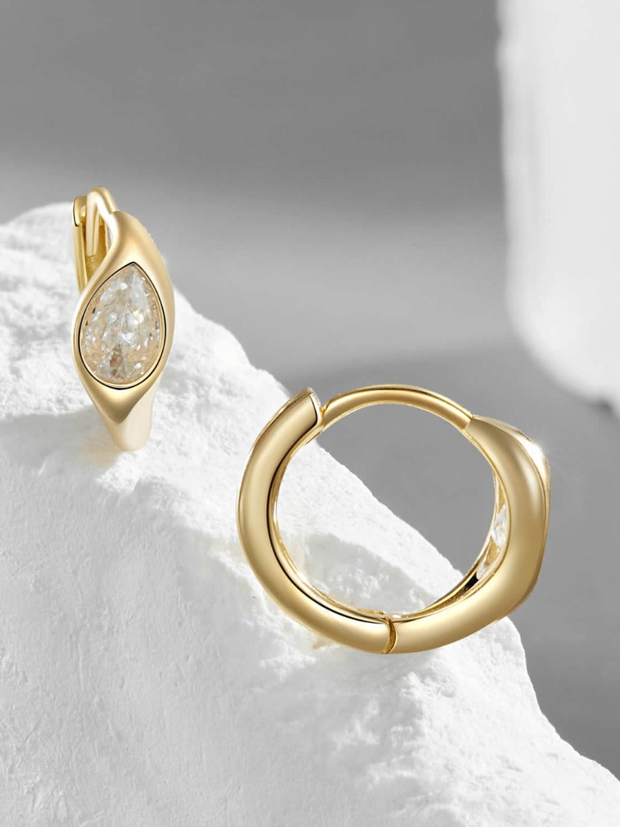 Cercei din Argint Golden Essence