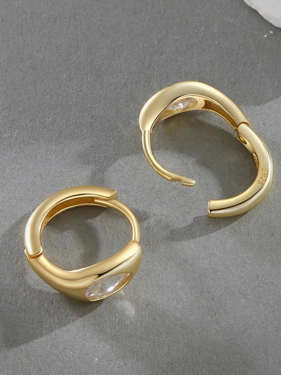 Cercei din Argint Golden Essence