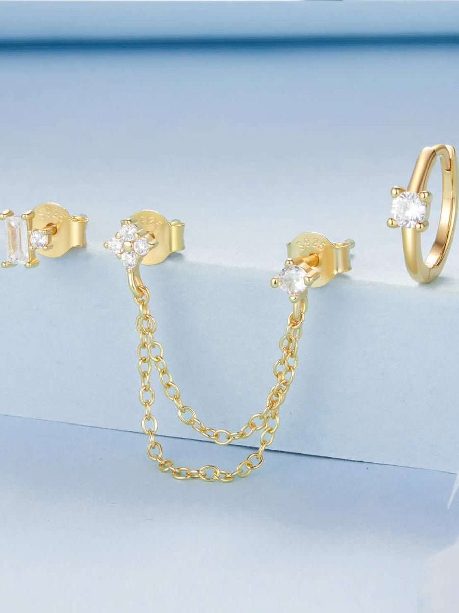 Cercei din Argint Golden Harmony