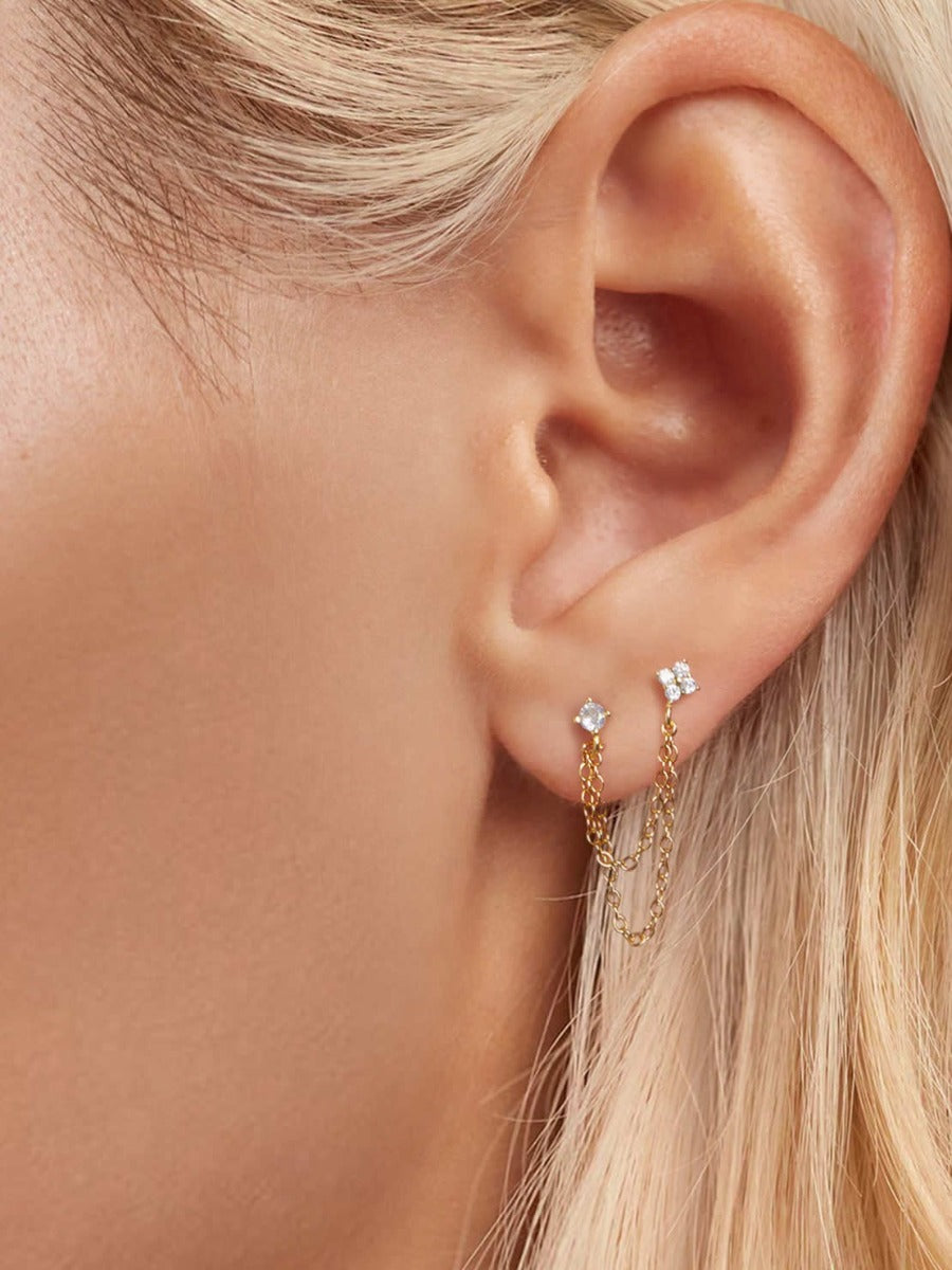 Cercei din Argint Golden Harmony