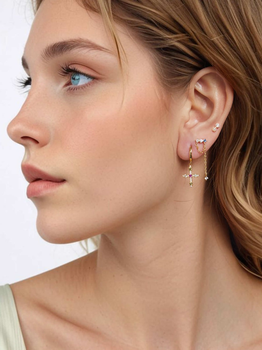 Cercei din Argint Celestial Trinity