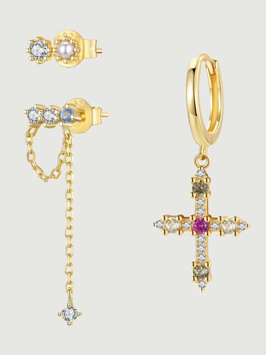 Cercei din Argint Celestial Trinity