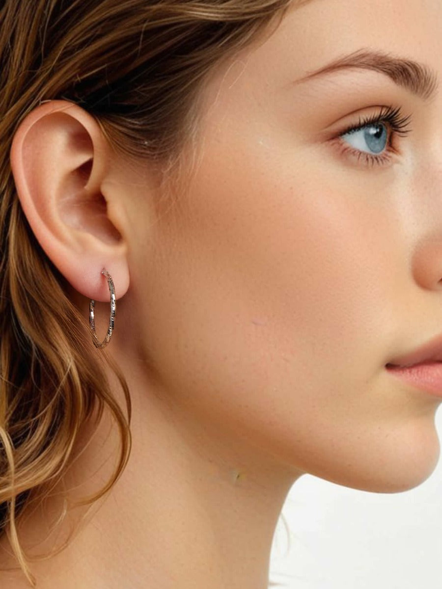 Cercei din Argint Stardust Hoops L