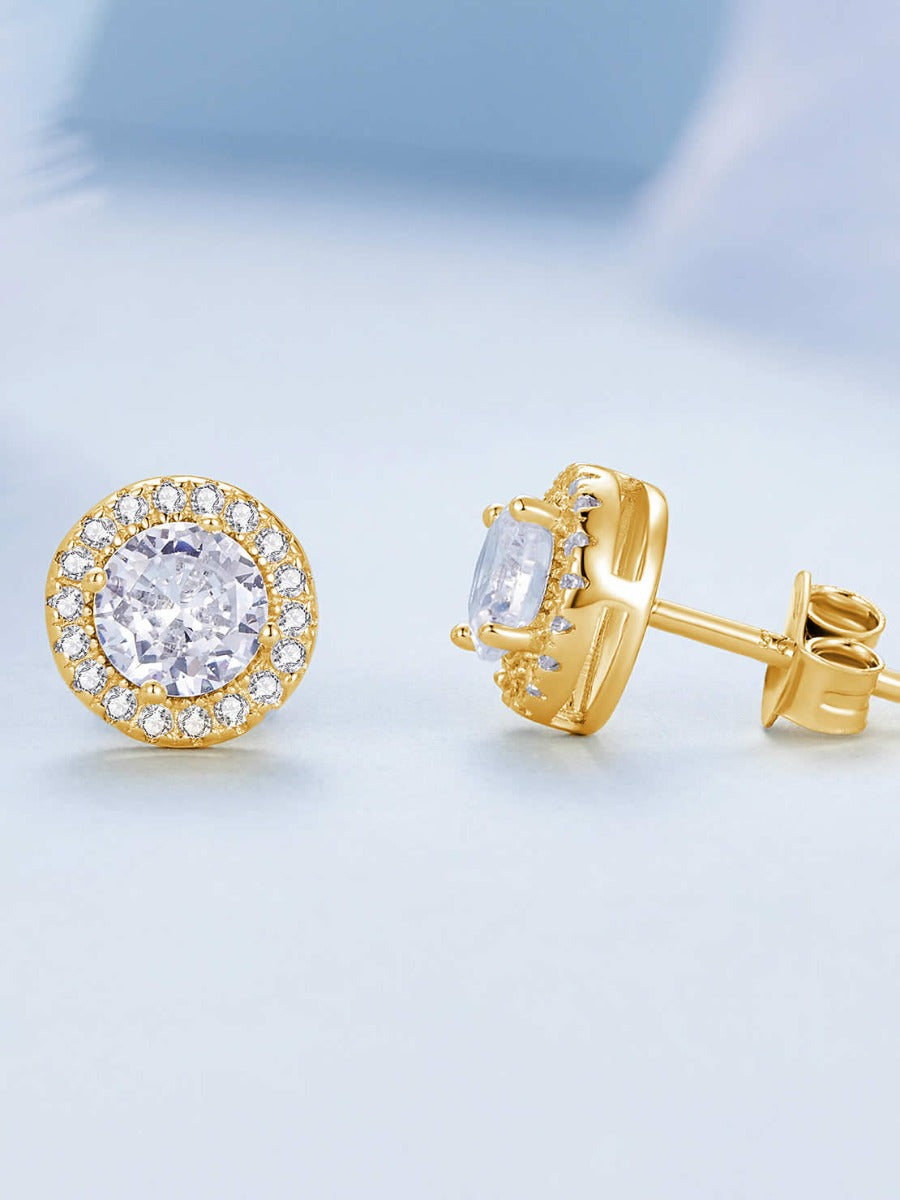 Cercei din Argint Golden Radiance