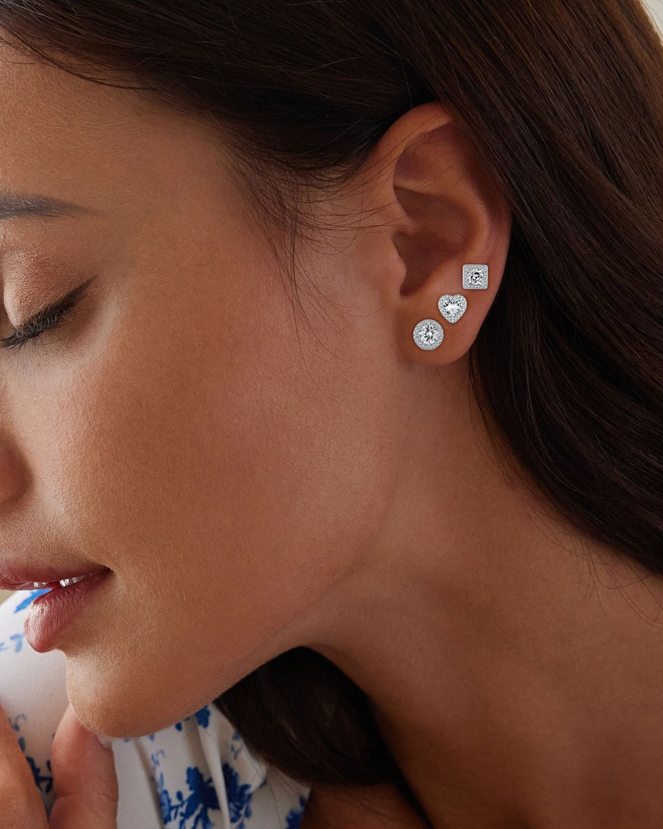 Cercei din Argint Heartfelt Radiance