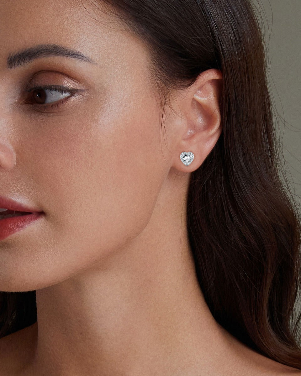 Cercei din Argint Heartfelt Radiance