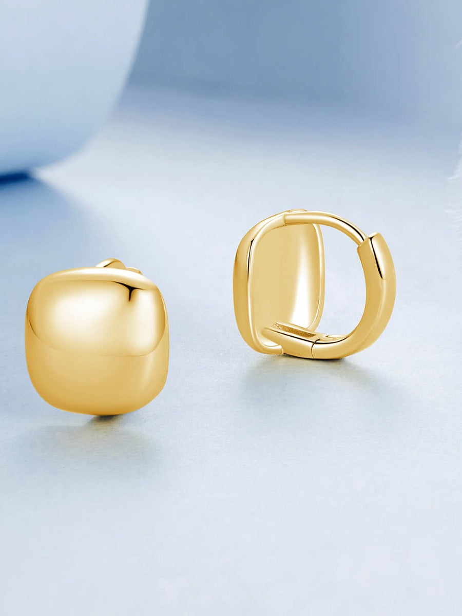 Cercei din Argint Golden Luxe Hoops