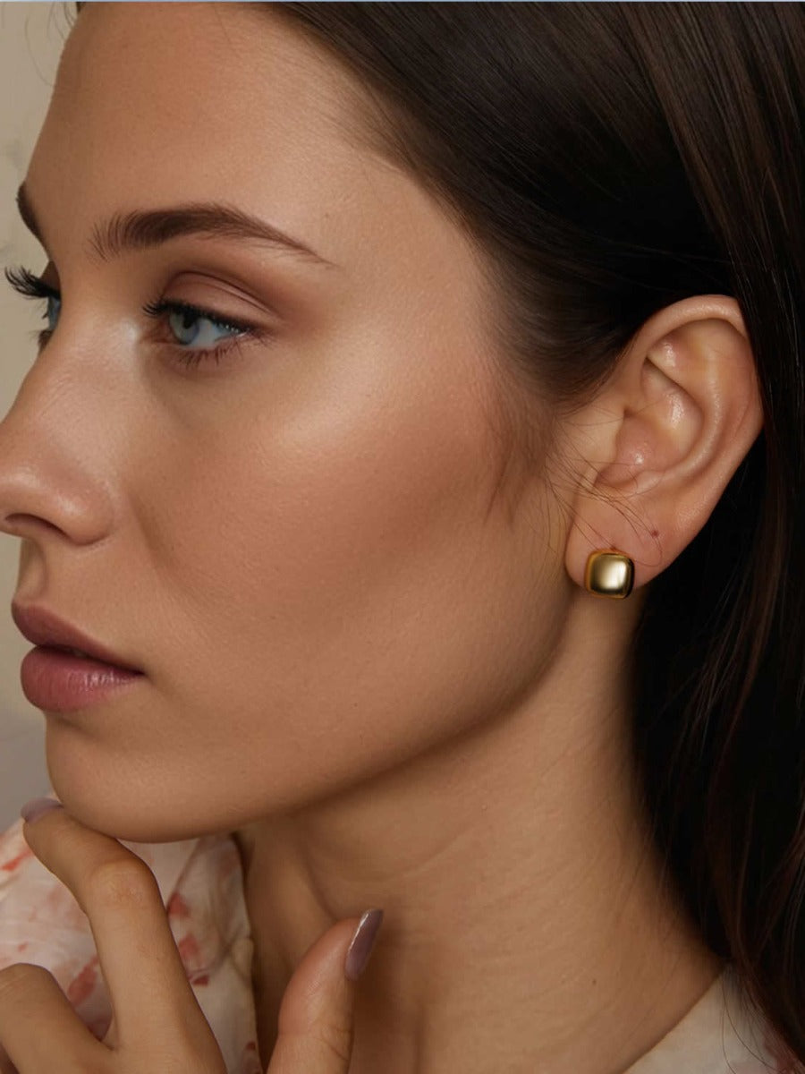 Cercei din Argint Golden Luxe Hoops