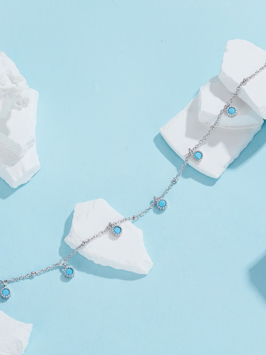 Colier din argint Turquoise Cascade