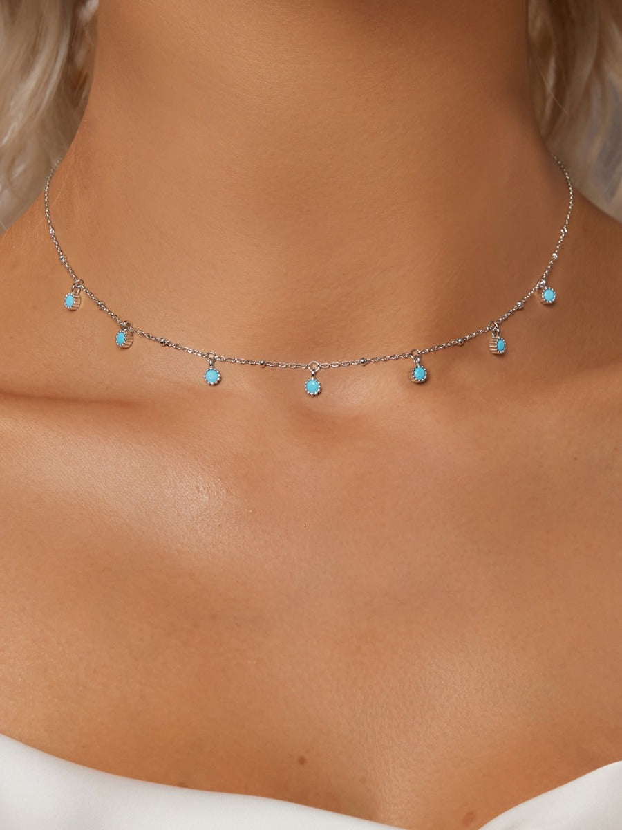 Colier din argint Turquoise Cascade
