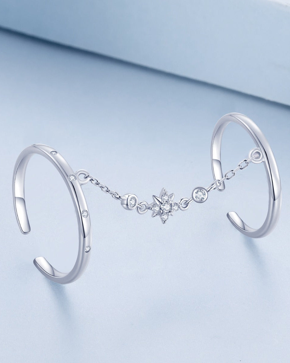 Inel din Argint Chain Double Ring