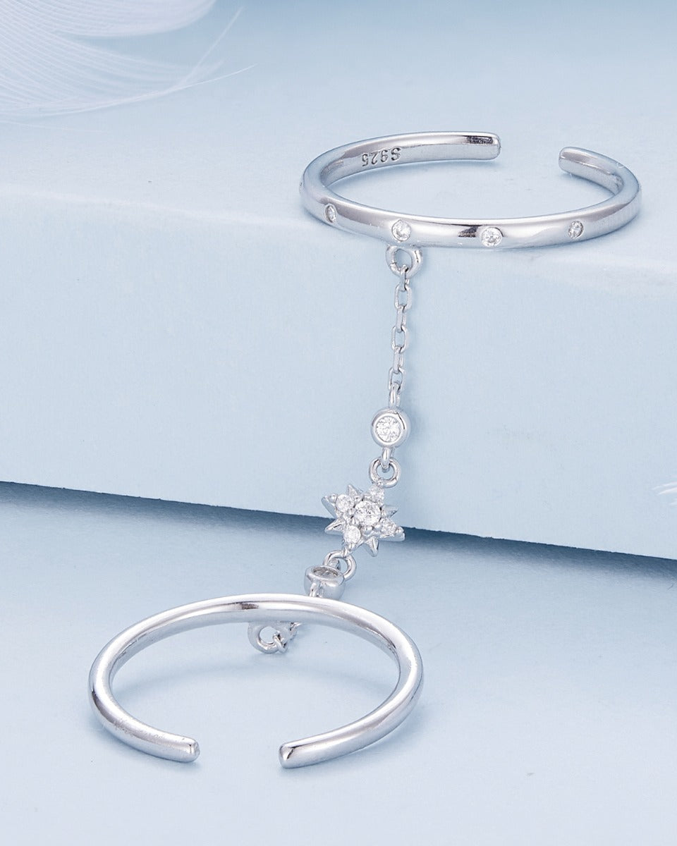 Inel din Argint Chain Double Ring