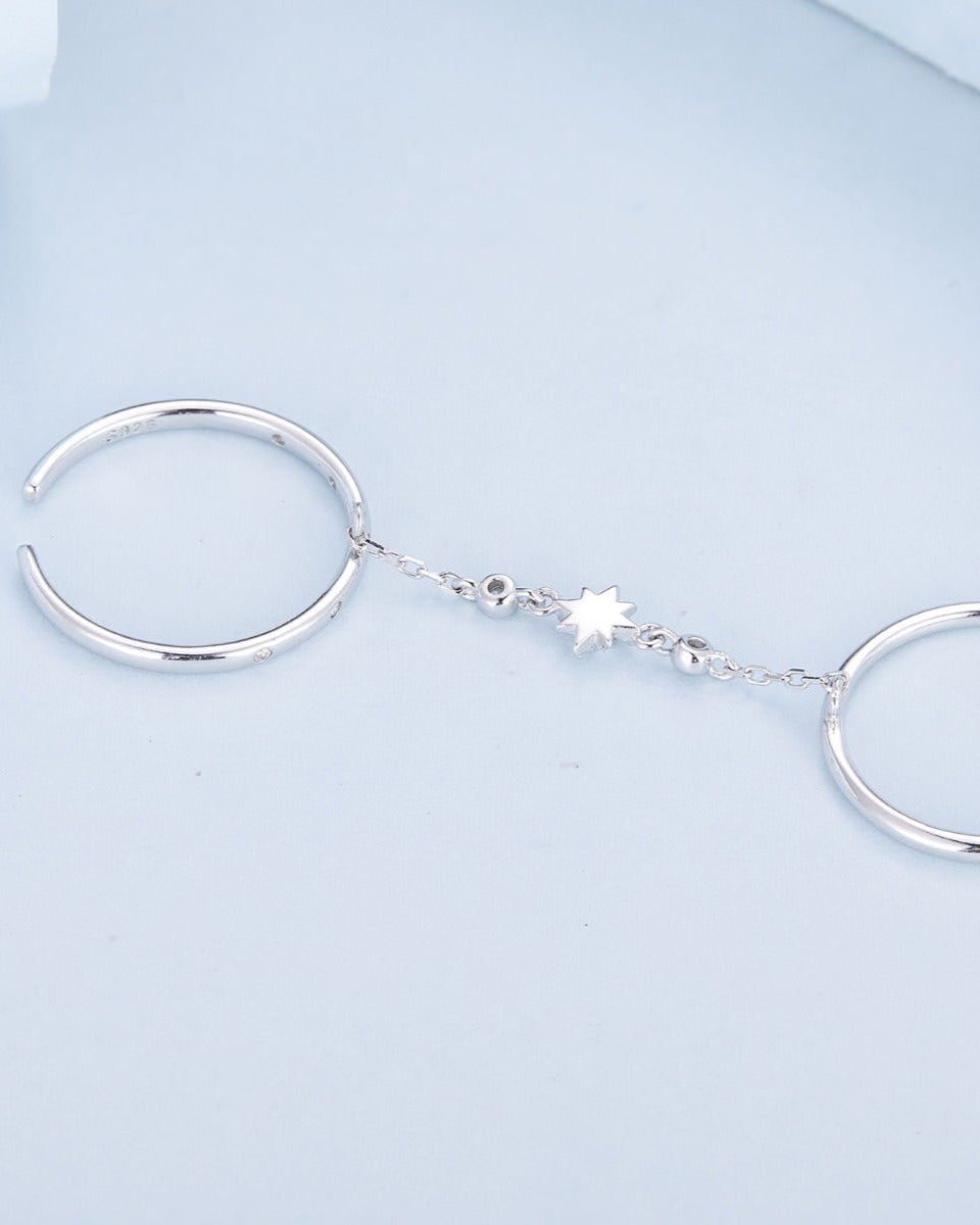 Inel din Argint Chain Double Ring