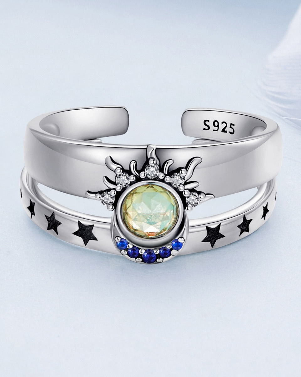 Inel din Argint Sun Moon Stars
