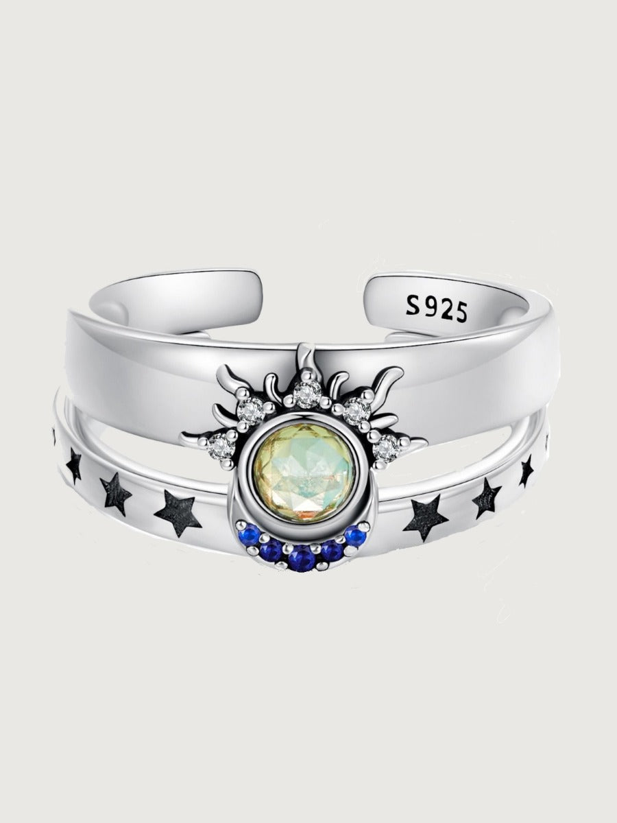 Inel din Argint Sun Moon Stars
