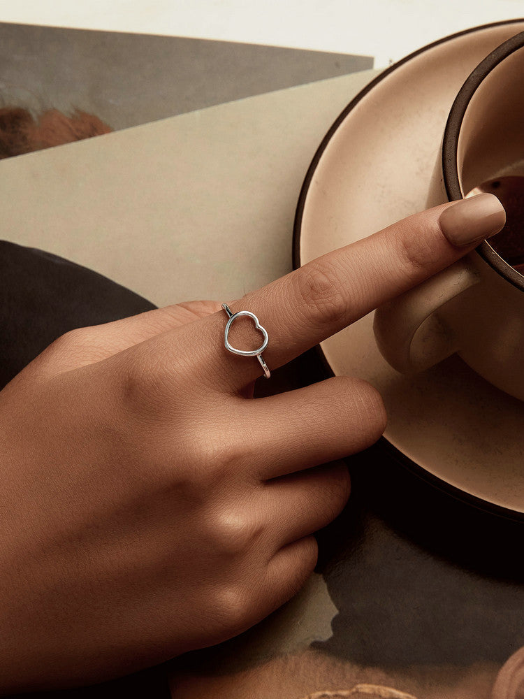 Inel din Argint Celestial Heart Duo