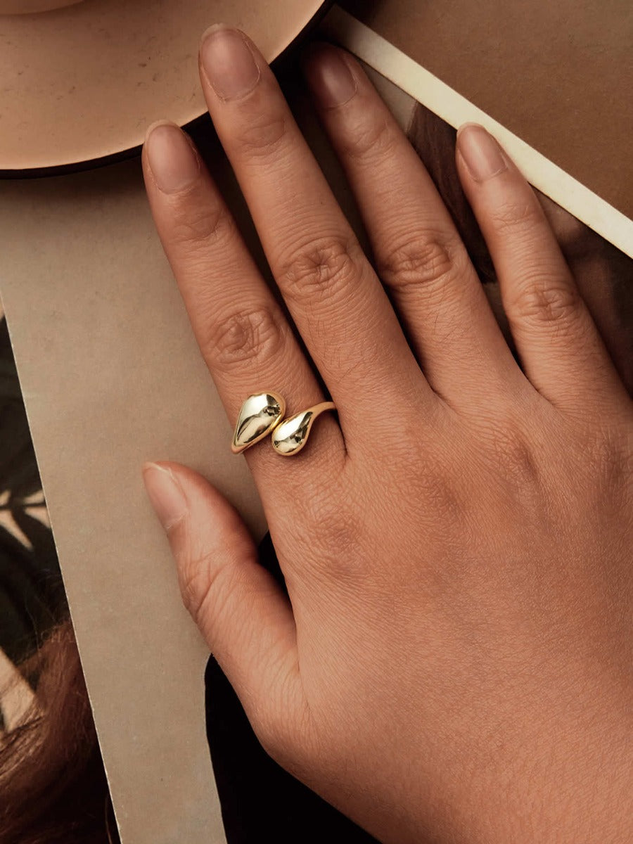 Inel din Argint Golden Flow