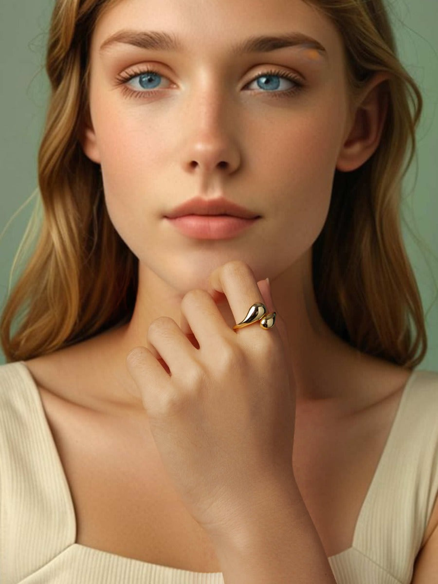 Inel din Argint Golden Flow