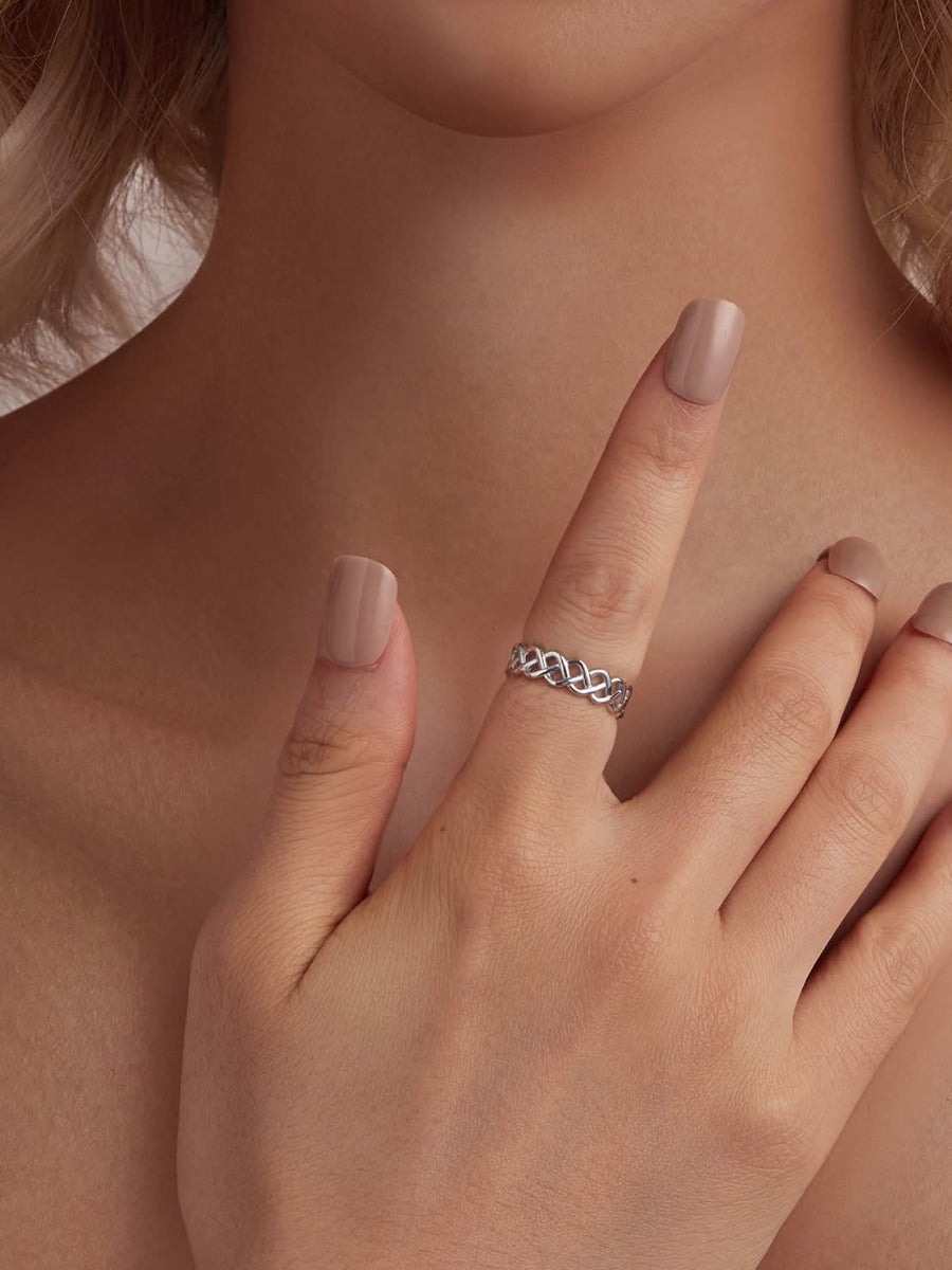 Inel din Argint Eternal Weave