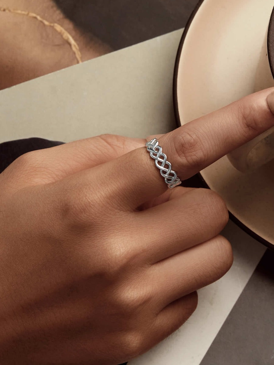 Inel din Argint Eternal Weave