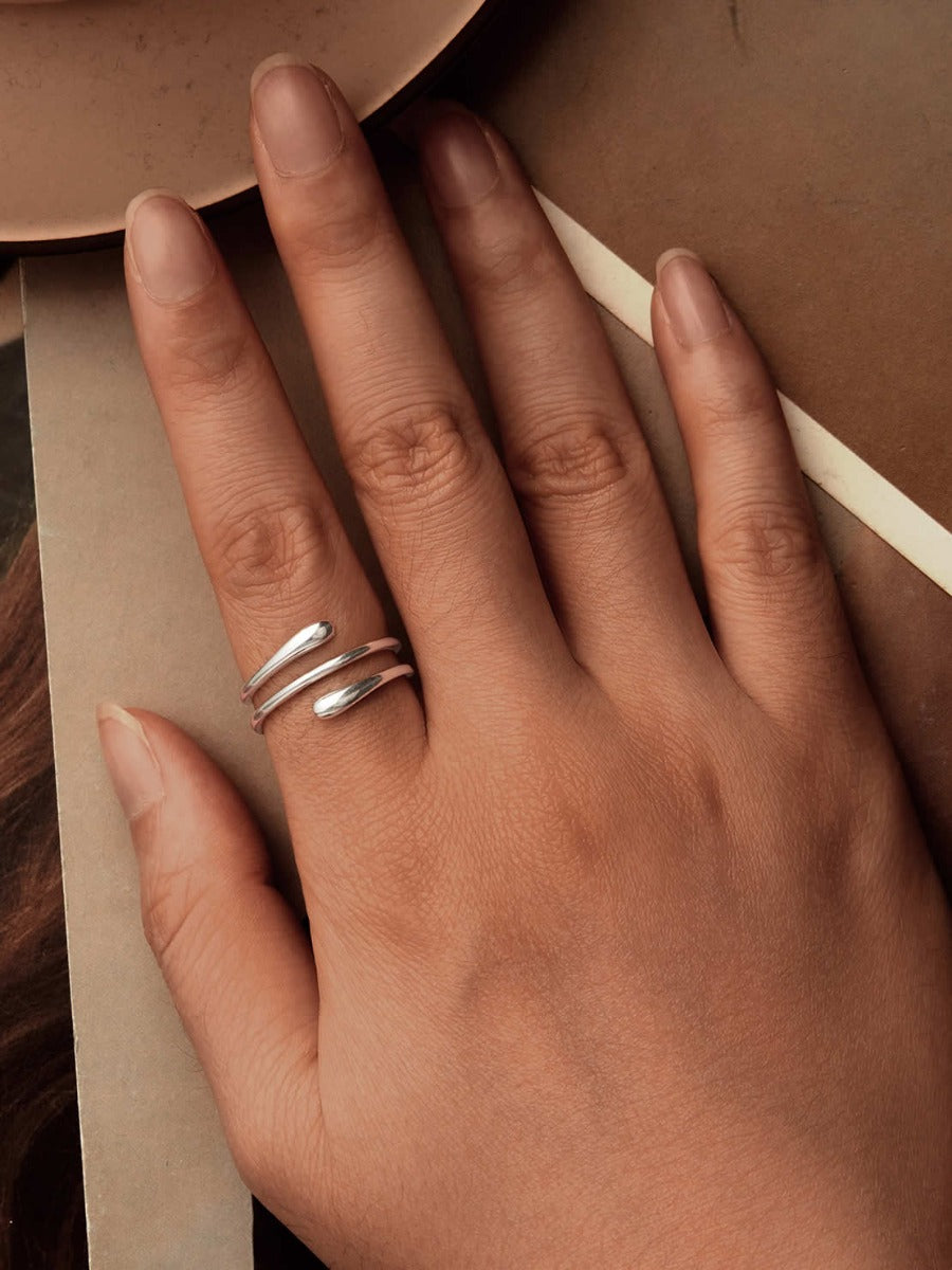 Inel din Argint Fluid Elegance