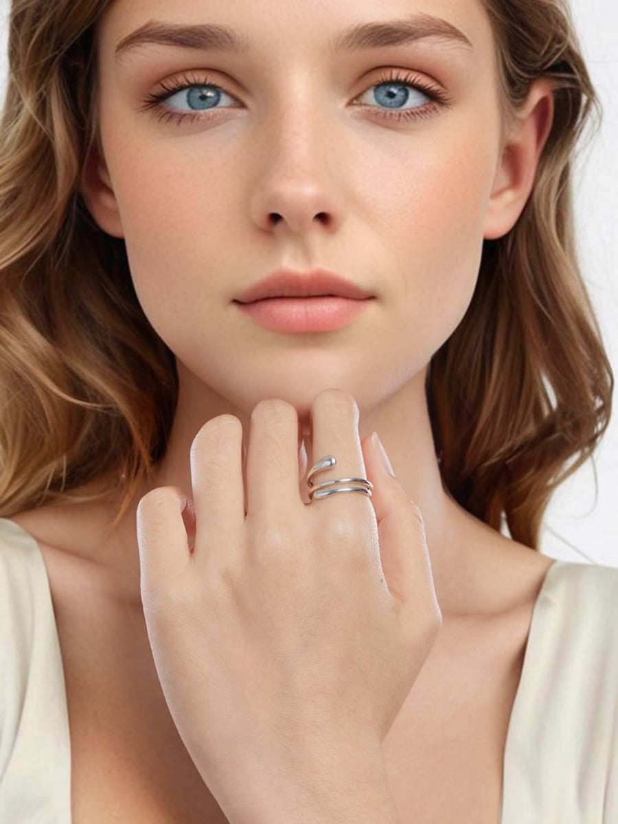 Inel din Argint Fluid Elegance