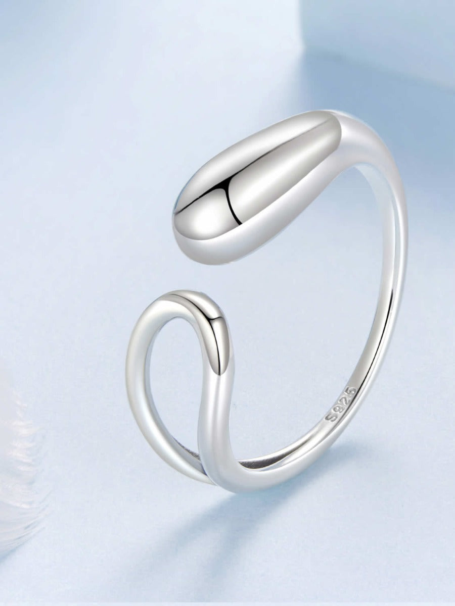Inel din Argint Liquid Loop
