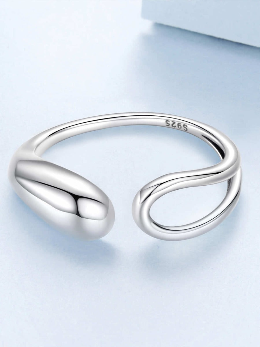 Inel din Argint Liquid Loop