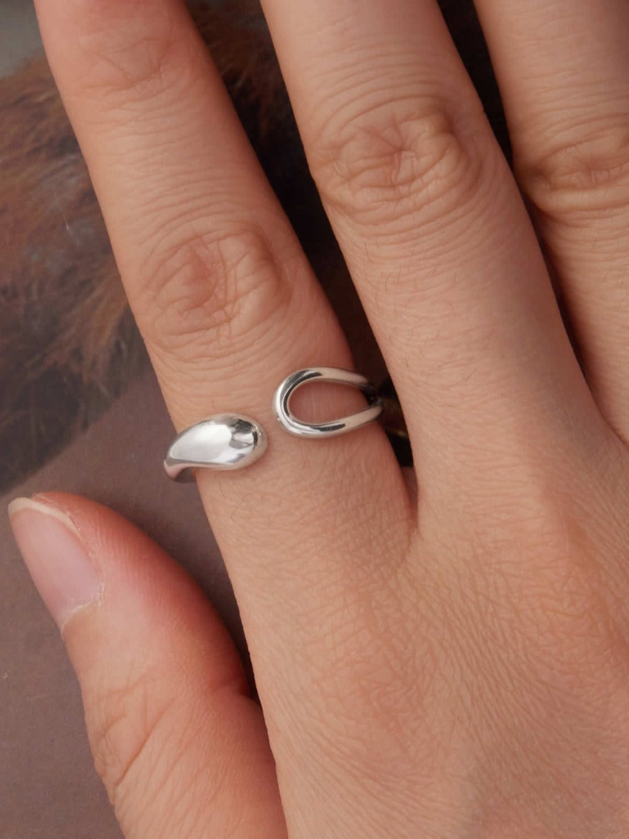 Inel din Argint Liquid Loop