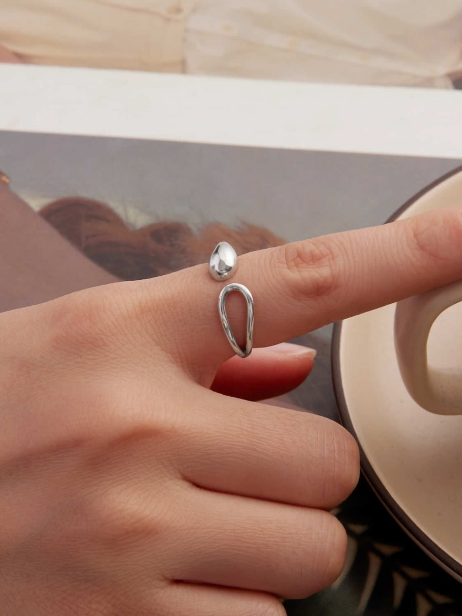 Inel din Argint Liquid Loop