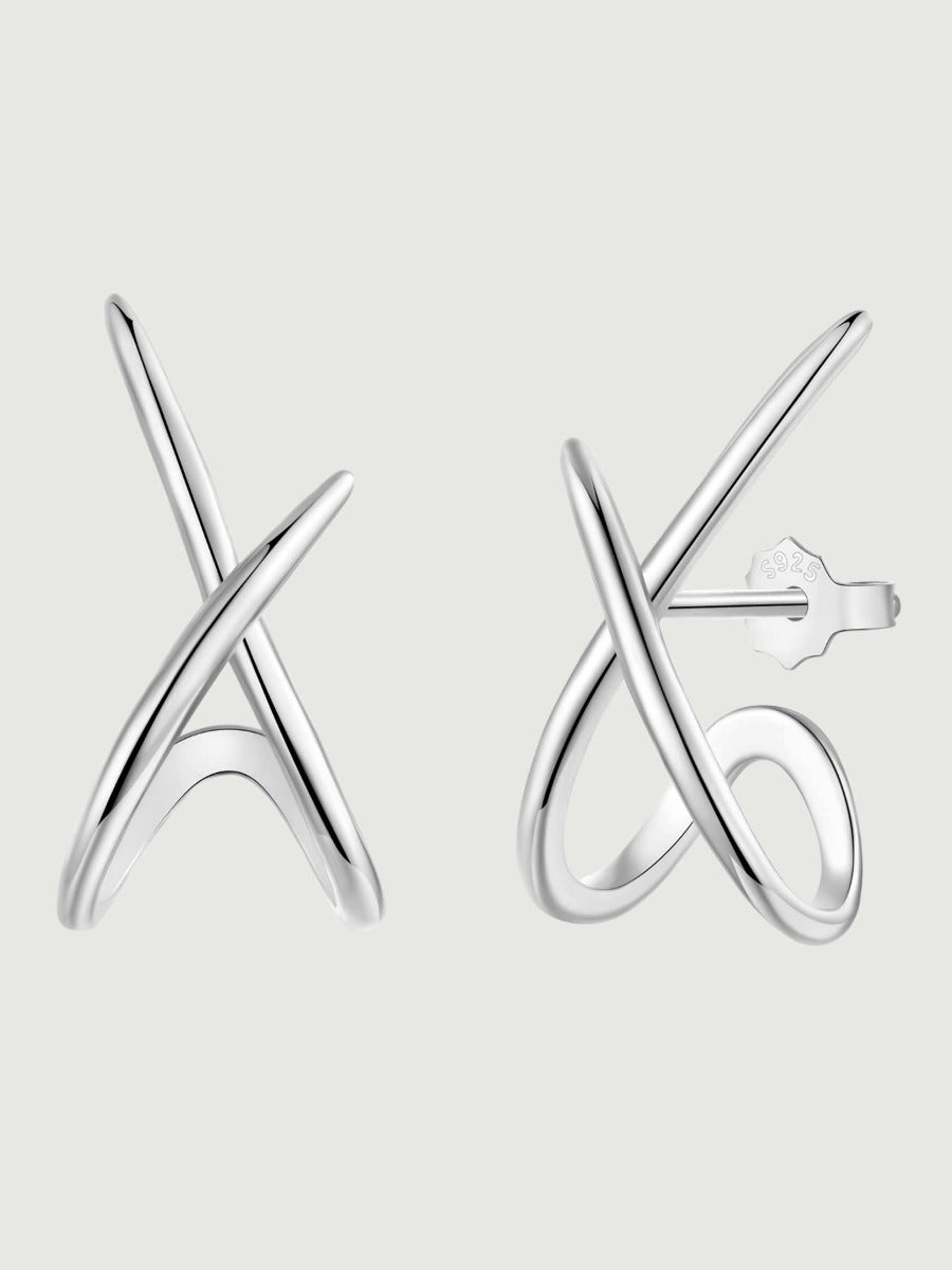 Cercei din argint 925 Infinite Grace design sculptural